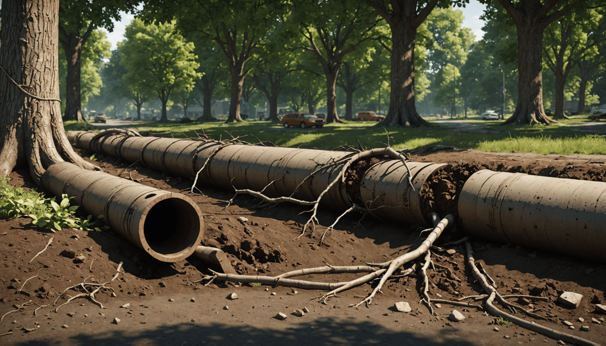 Canalisation enterrée endommagée : découvrez comment les racines d’arbres deviennent des adversaires redoutables