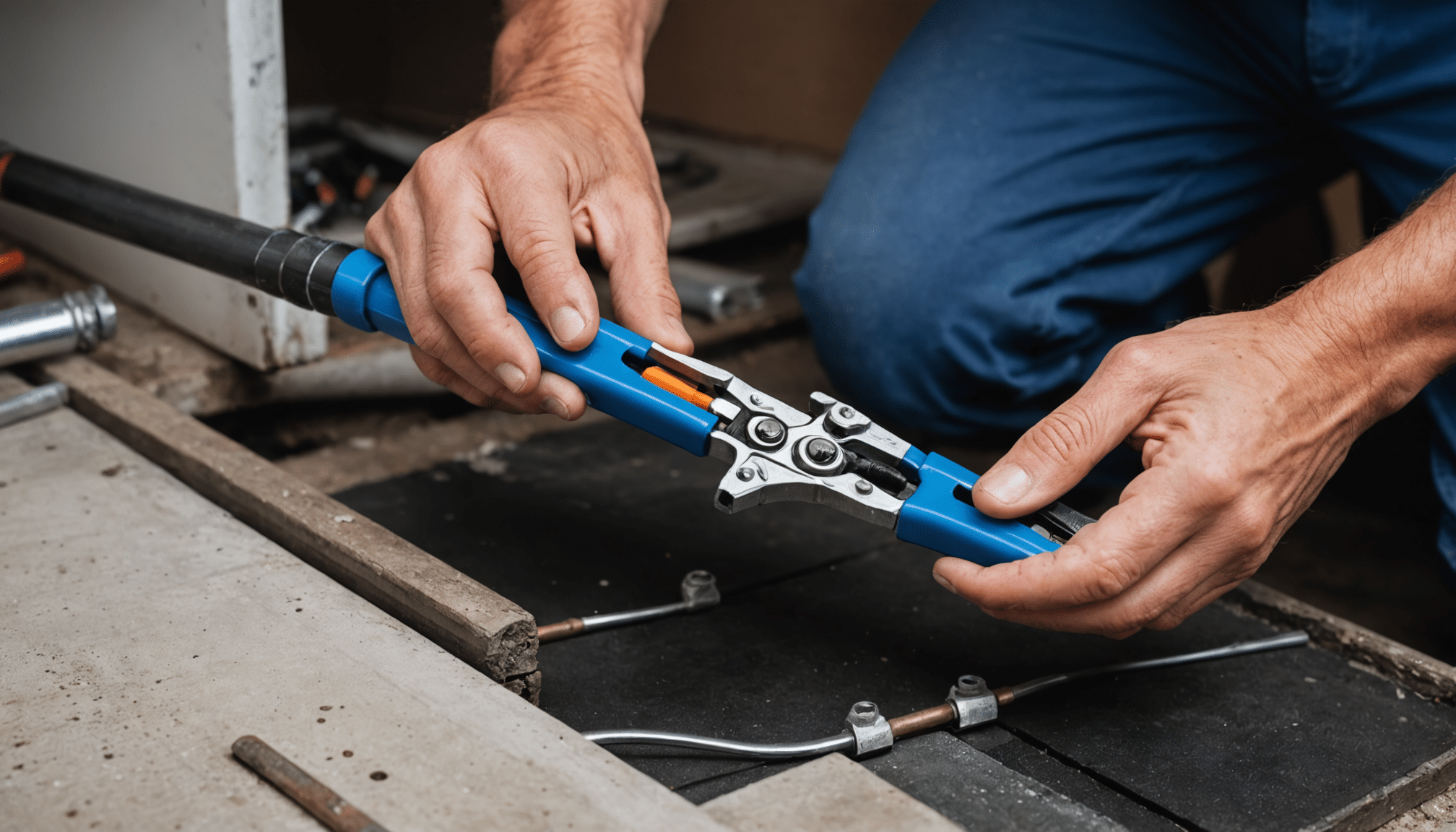 découvrez comment la pince à glissement est l'outil incontournable pour réparer efficacement une fuite sur raccord per, assurant une intervention rapide et durable.